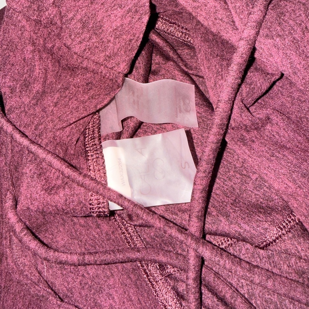 Calia by Carrie underwood activewear jumpsuit one piece plum maroon cross cross - Picture 5 of 5